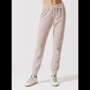 Monrow pink studded star sweats